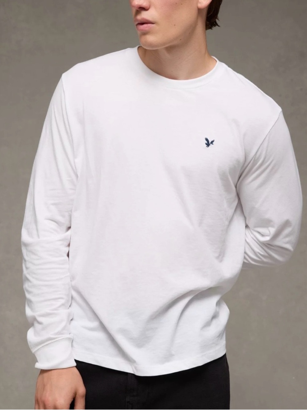 American Eagle Outfitters Men White Cotton Thermal Heritage Long Sleeve Size XL